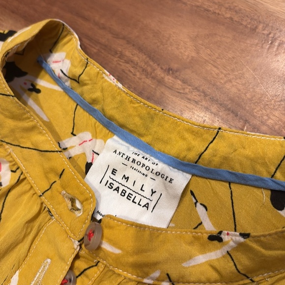 Anthropologie Emily Isabella Robina Blouse Size Large - Picture 6 of 8